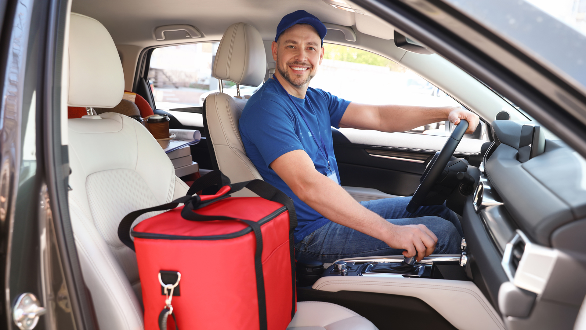 Bild Menüfahrer im Auto